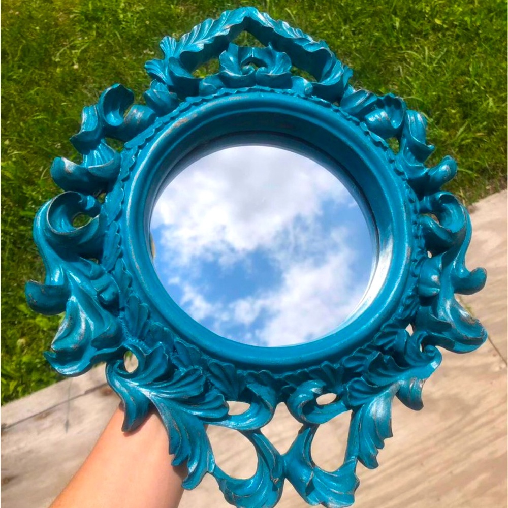 Vintage/Rustic Teal Mirror